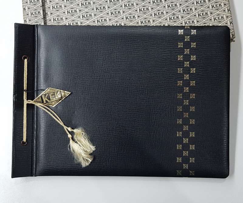 Vintage 1950s Black Page Unused Photo Album still in box. Album was made by Brand KEK