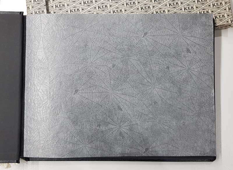 Vintage 1950s Black Page Unused Photo Album still in box. Album was made by Brand KEK