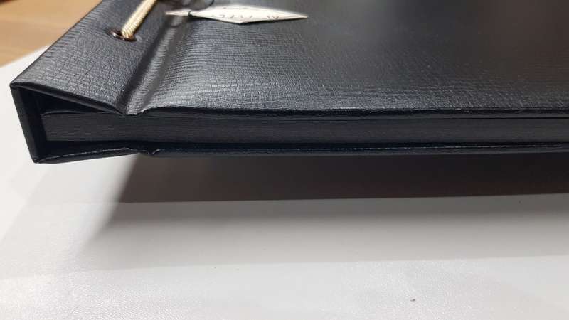 Vintage 1950s Black Page Unused Photo Album still in box. Album was made by Brand KEK