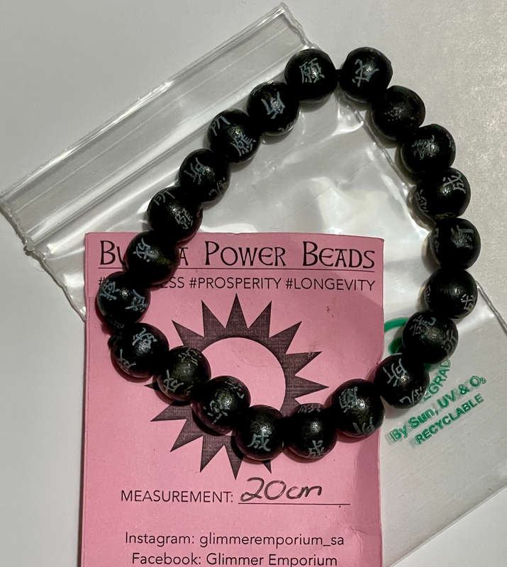 Buddha Power Bead Bracelet - Black