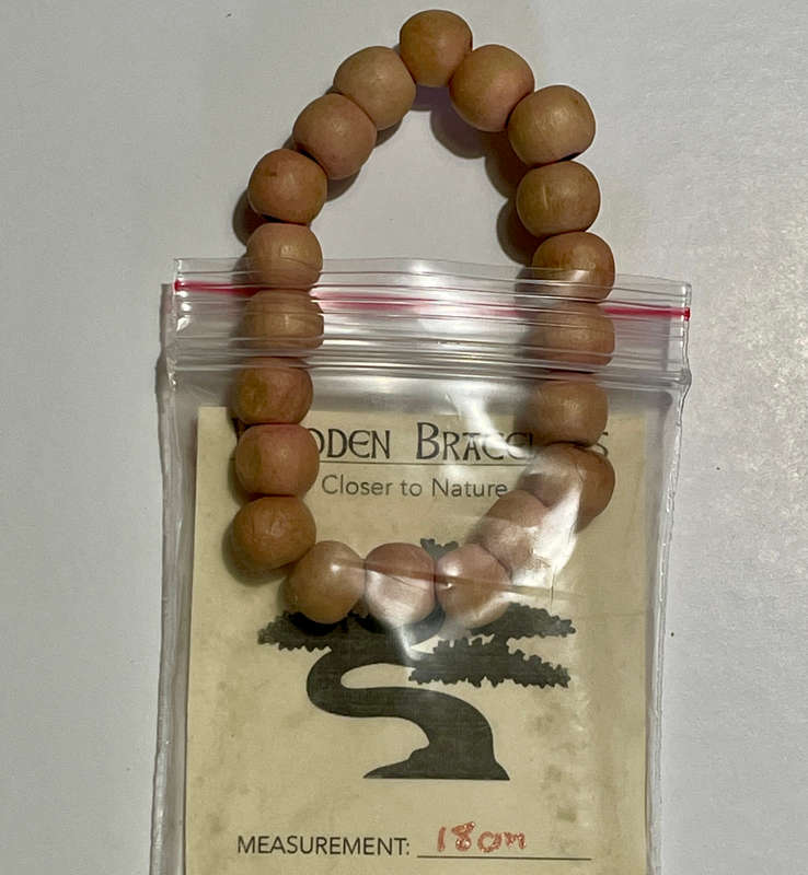 Coral Distressed Wooden Bracelet