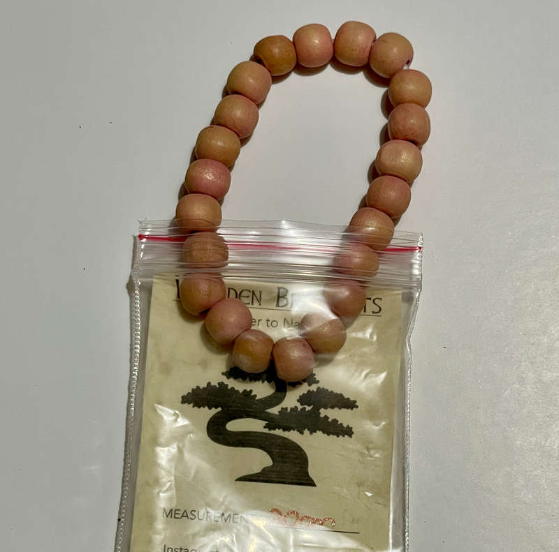 Coral Stained Wooden Bracelet