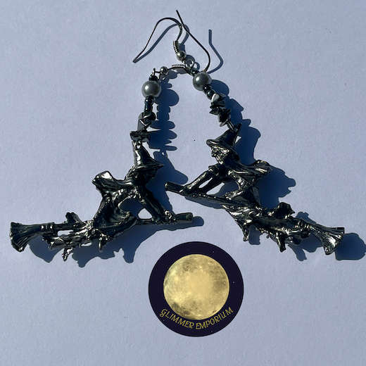 Little Witch Hematite Earrings - Image 2 Little Witch Hematite EarringsLittle Witch Hematite Earring