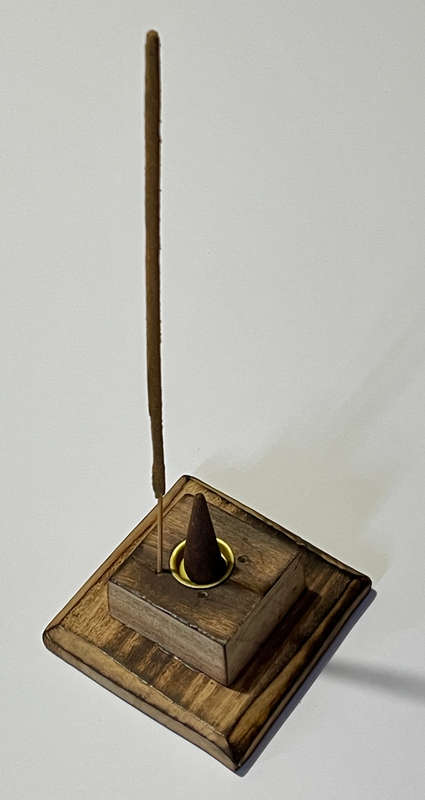 Tribal Square Tall Incense Burner