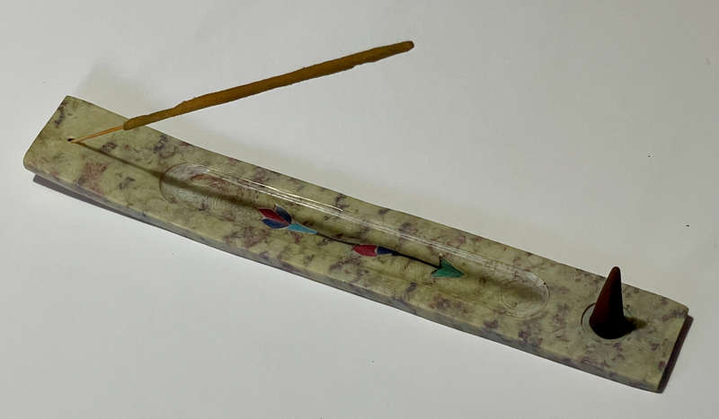 Mother of Pearl & Soapstone incense burner