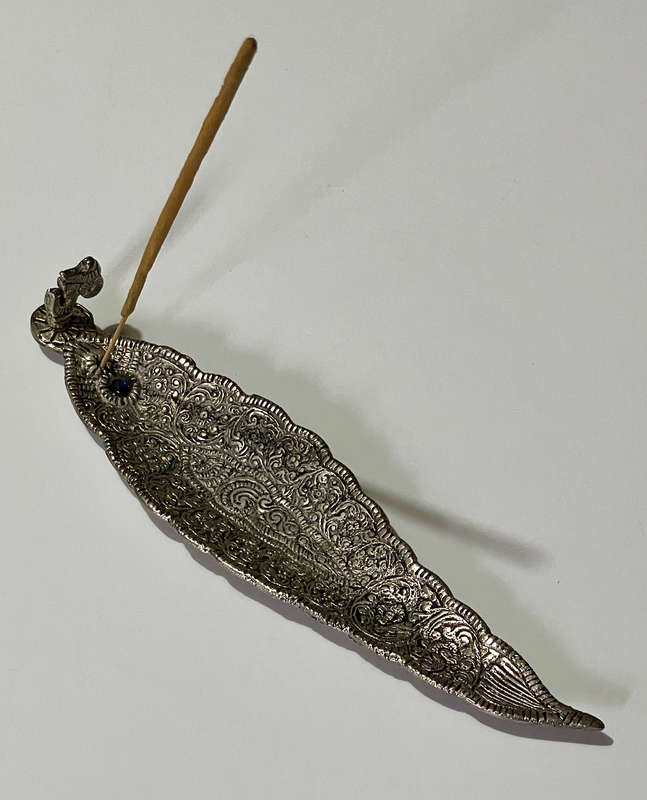 Metal Leaf incense burner