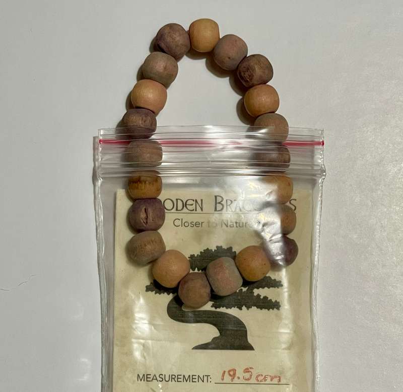 Pink and Lilac Distressed Wooden Bracelet