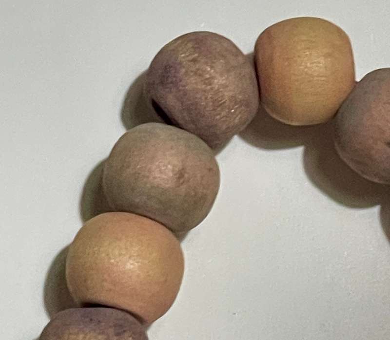 Pink and Lilac Distressed Wooden Bracelet