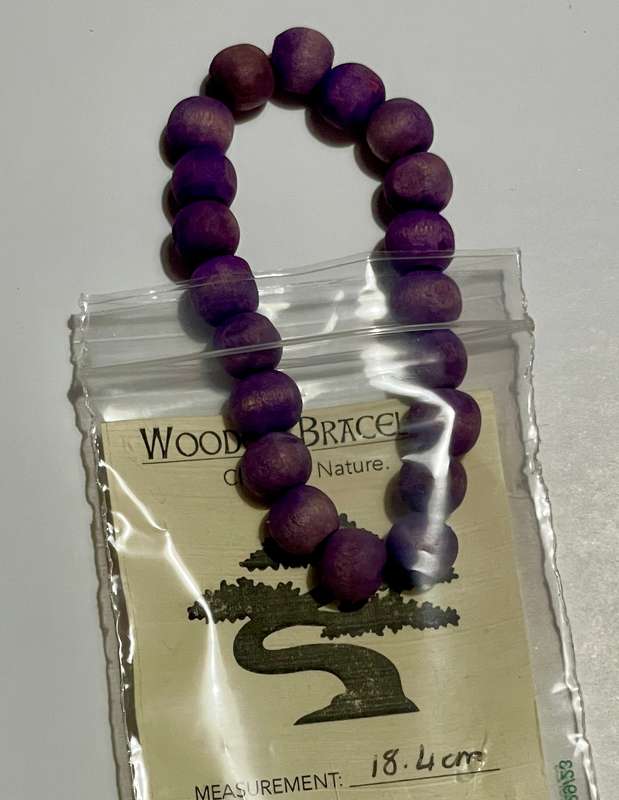 Purple Wooden Bracelet