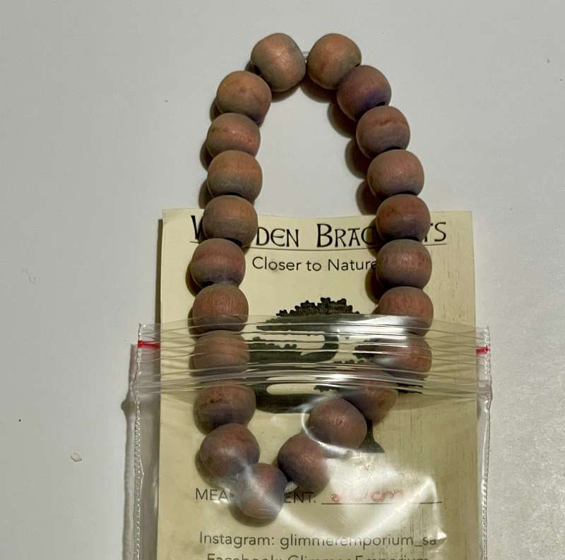 Pinkish Lilac Stained Wooden Bracelet