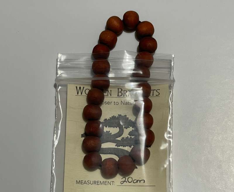 Rusty Red Stained Wooden Bracelet