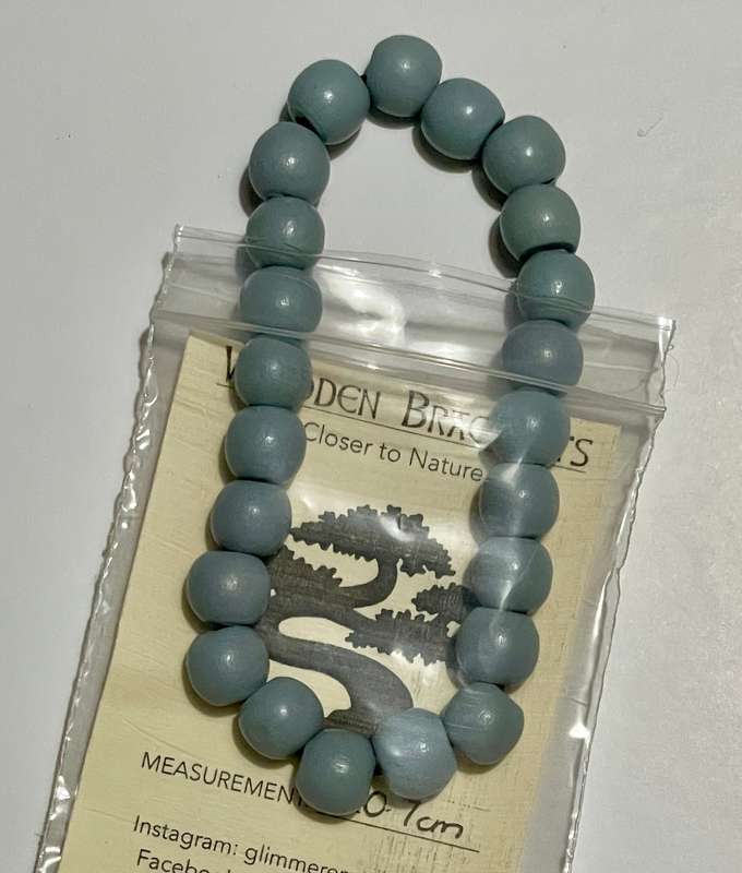 Smokey Blue Wooden Bracelet