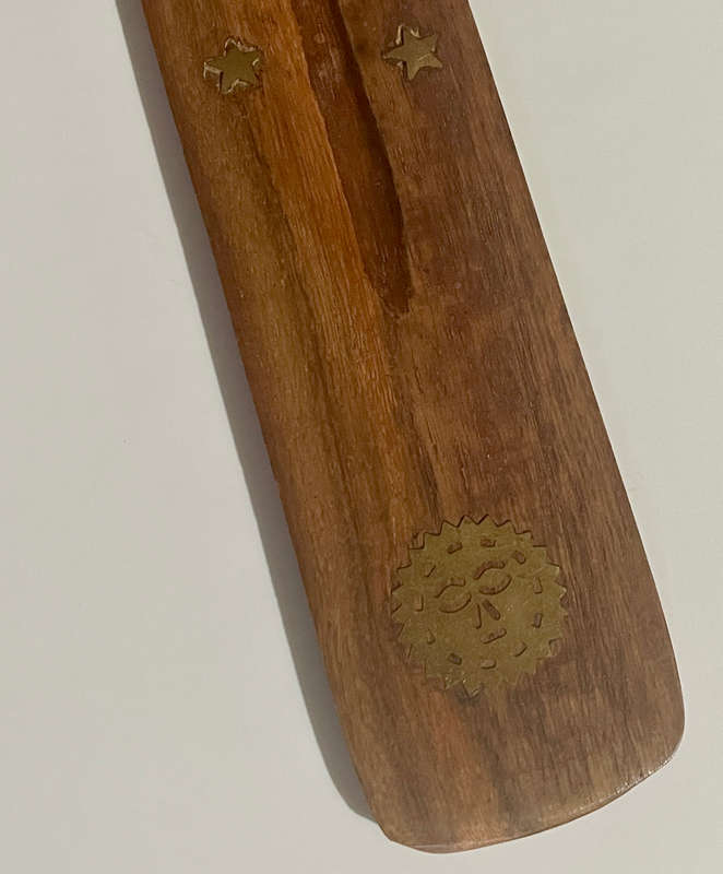 Sun Inlaid Wooden GARDEN Incense Burner