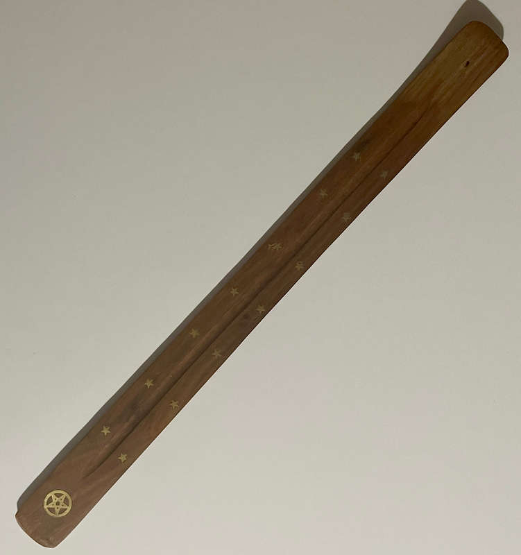 Pentacle Inlaid Wooden GARDEN Incense Burner