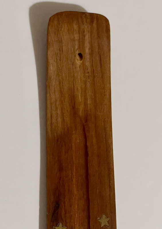 Pentacle Inlaid Wooden GARDEN Incense Burner