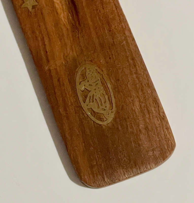 Dancing Buddha Inlaid Flat Wooden Incense Burner