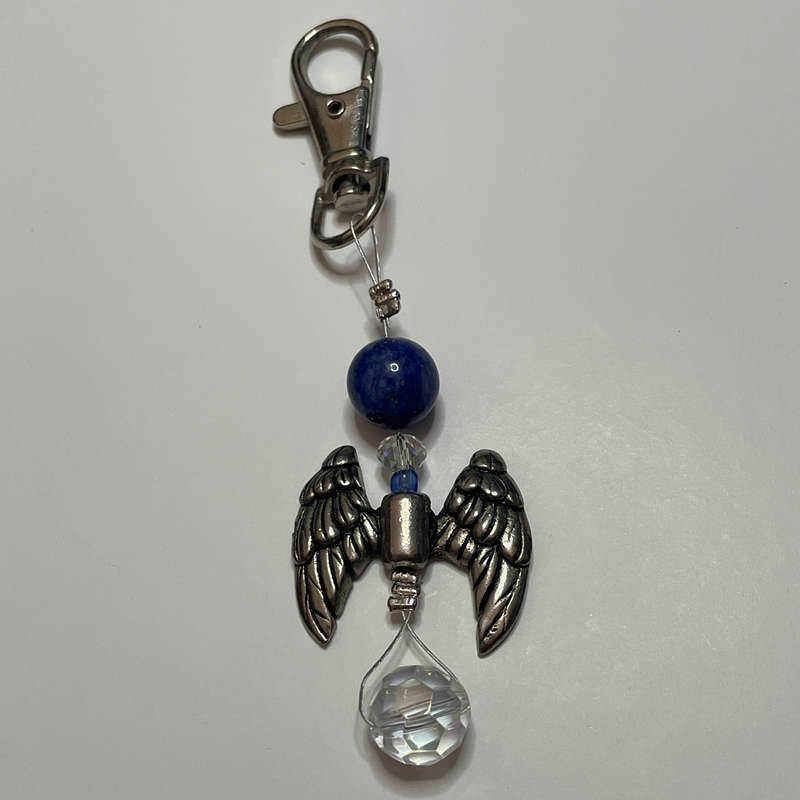 Lapis Lazuli & Angel Bag Charm
