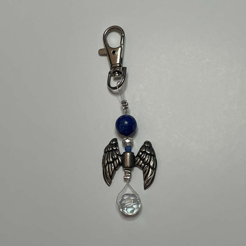 Lapis Lazuli & Angel Bag Charm