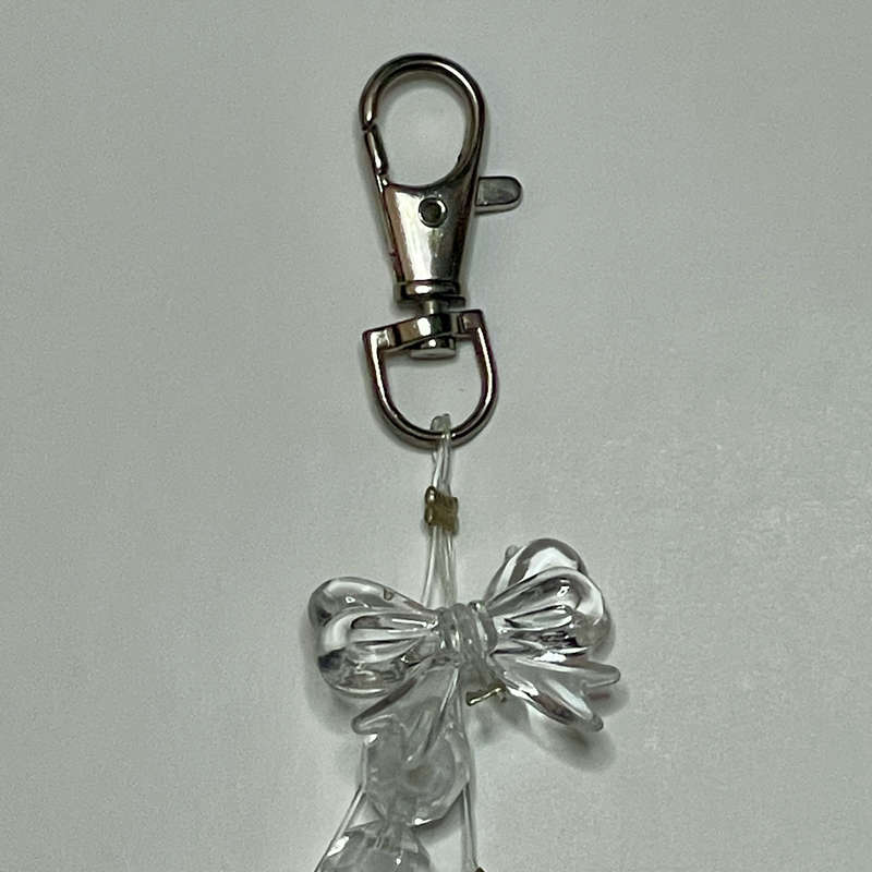 Teddy with Pacifier Nappy Bag Charm - White