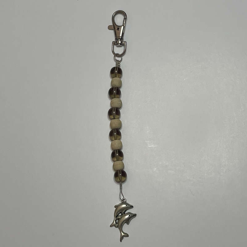 Creamy Wood and Smokey Bag Charm