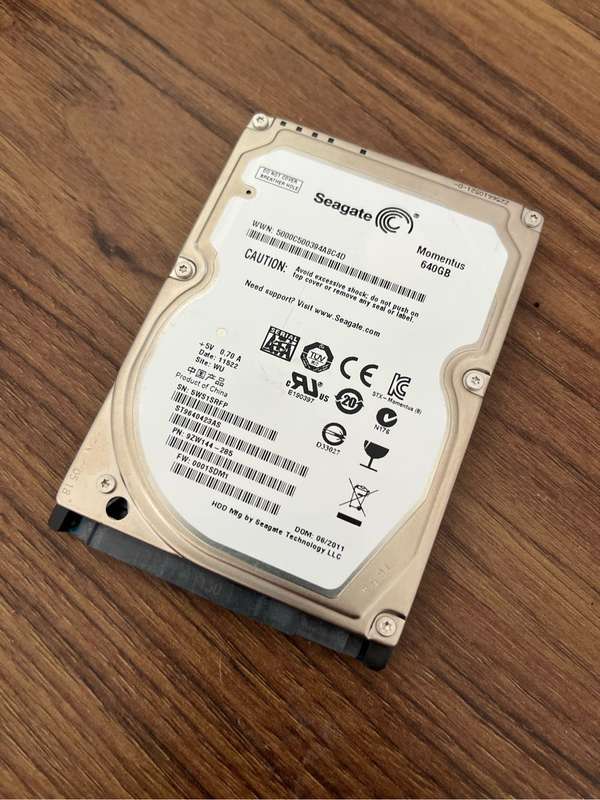 Seagate 640 2.5" hardrive