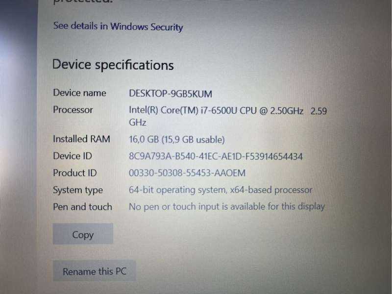 Hp 850 G3 ZBook i7