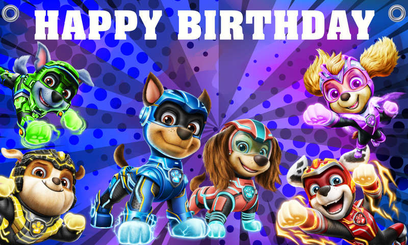 Mighty Paw Patrol Birthday Banner