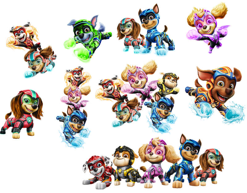 Mighty Paw Patrol Sticker Pack - 50 Pack Vinyl Stickers