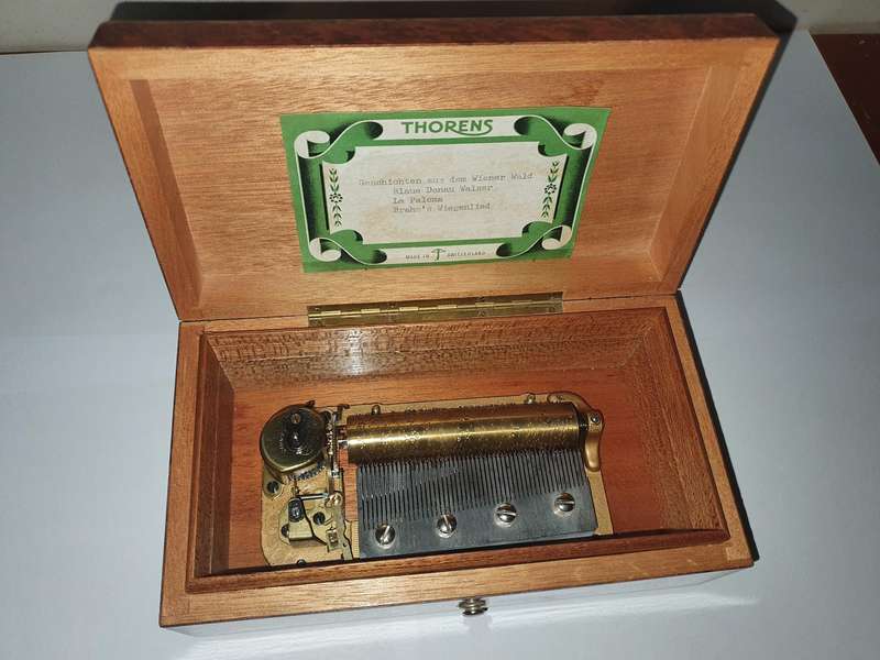 Antique Thorens Swiss made music box.