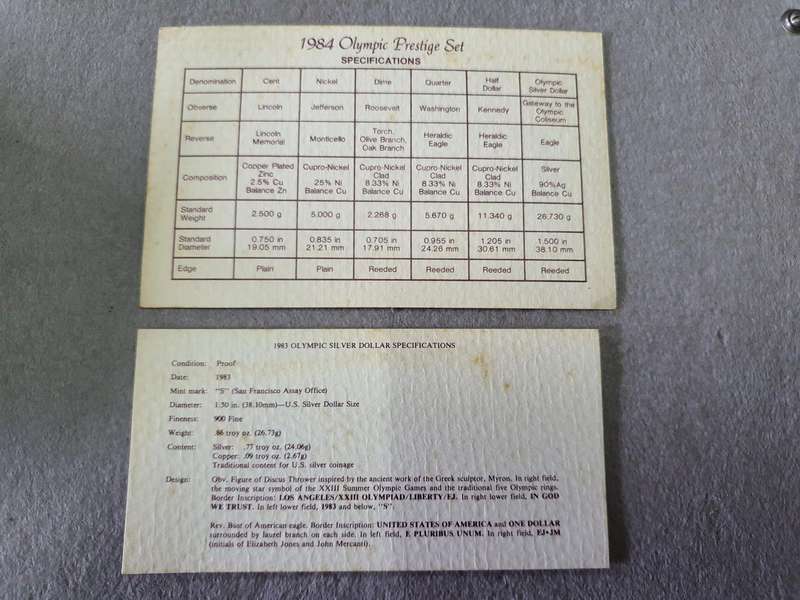 USA 1984 Olympic Prestige coin set