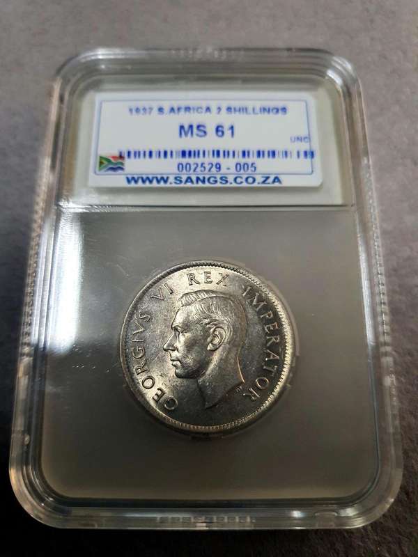 1937 South Africa 2 Shillings MS 61