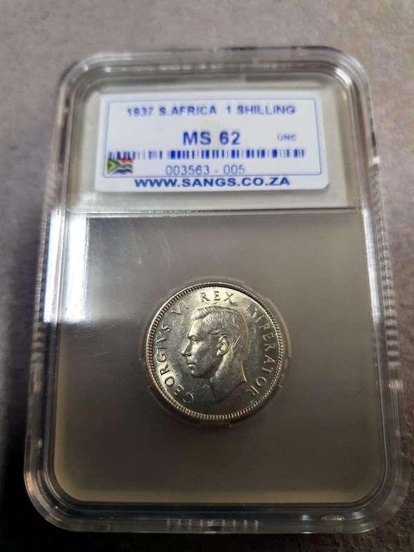 1937 South Africa 1 Shillings MS 62