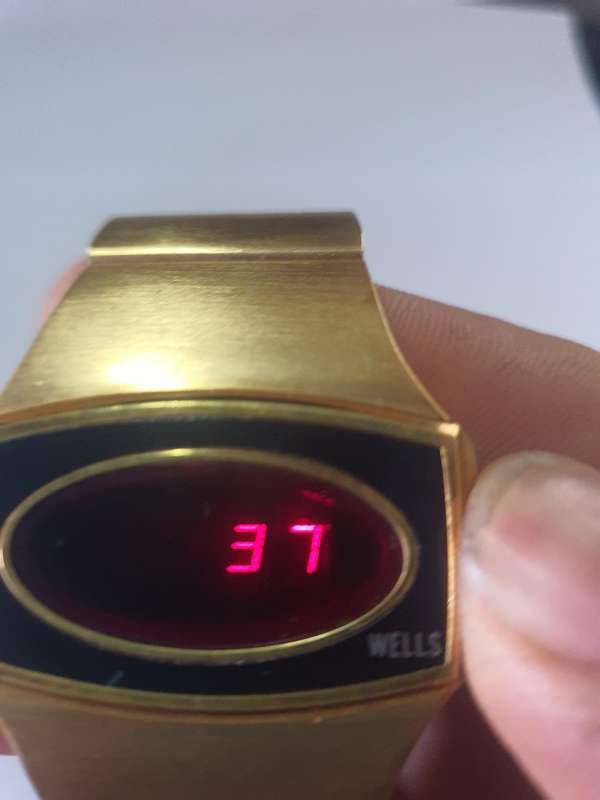 Wells USA made (Texas Instruments) Gold Plated Watch