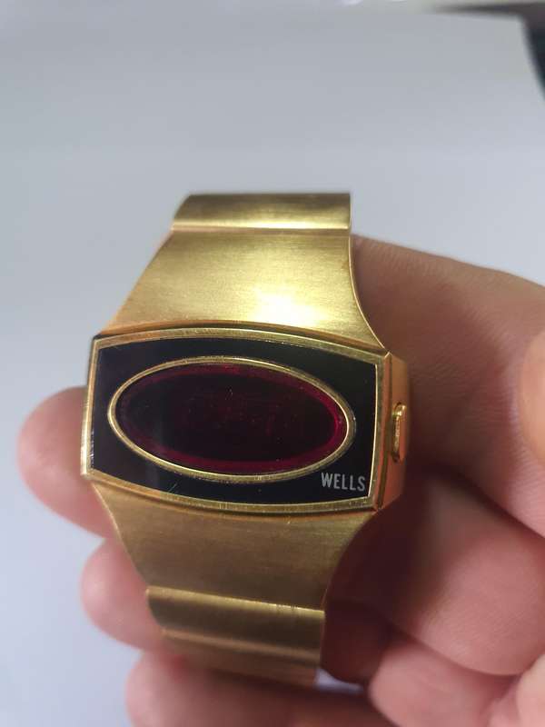 Wells USA made (Texas Instruments) Gold Plated Watch