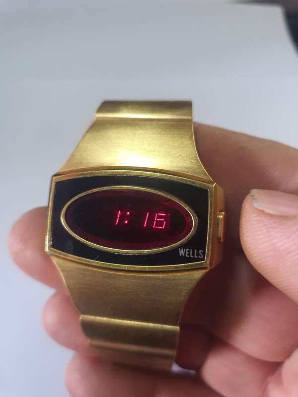 Wells USA made (Texas Instruments) Gold Plated Watch