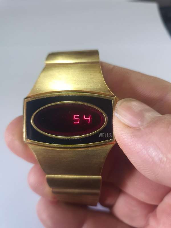 Wells USA made (Texas Instruments) Gold Plated Watch