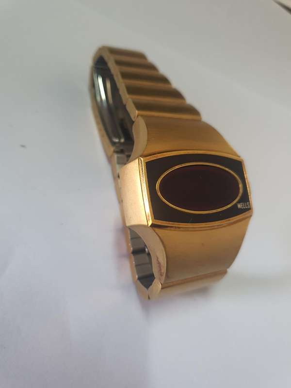Wells USA made (Texas Instruments) Gold Plated Watch