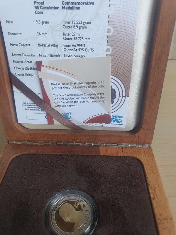 The Nelson Mandela 90th Birthday Celebration Set : Bi Metal SILVER and GOLD