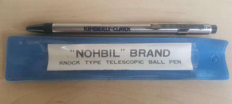 Nohbil Ball point pen, Kimberly-Clark branded.