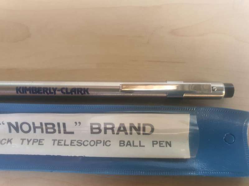 Nohbil Ball point pen, Kimberly-Clark branded.