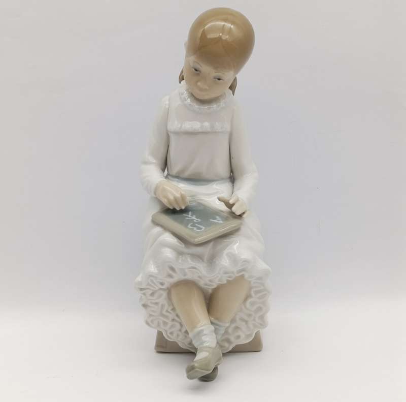 Vintage Rosal by Lladro girl writing figurine