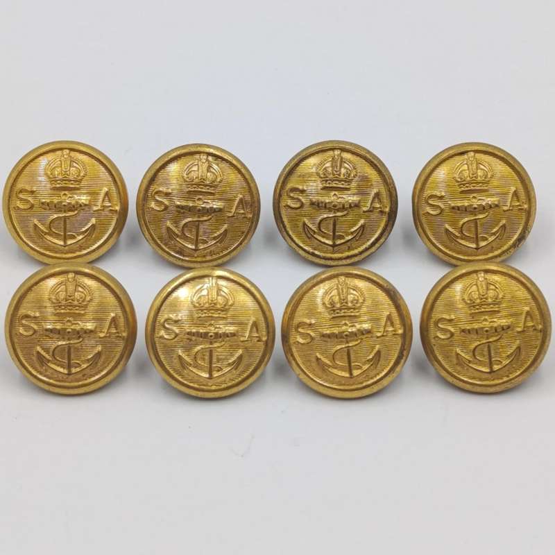 South African  Navy - Lot of 8 buttons made by Metal Art, Pretoria