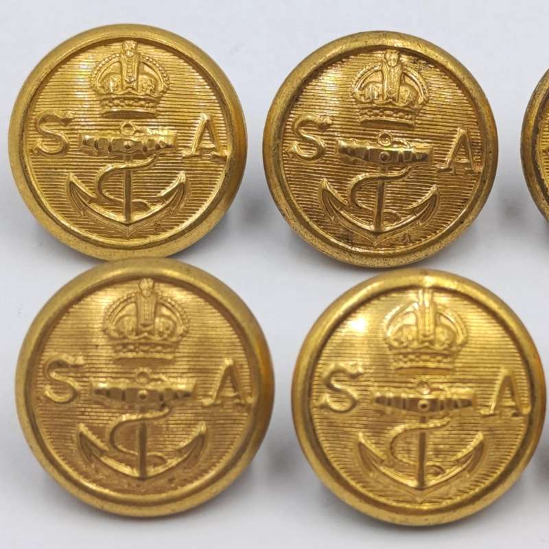 South African  Navy - Lot of 8 buttons made by Metal Art, Pretoria