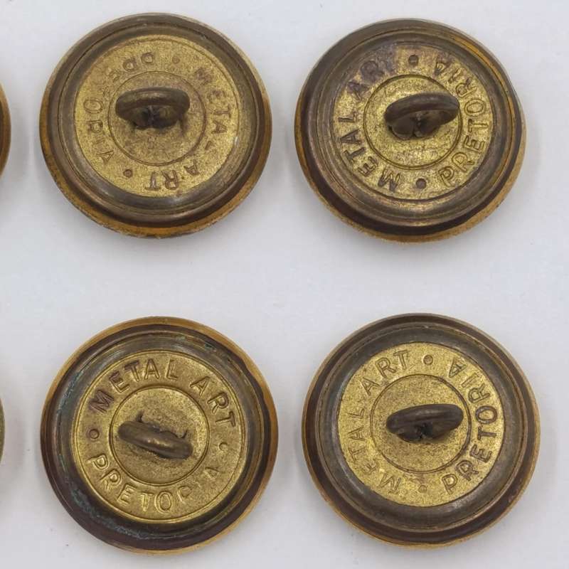 South African  Navy - Lot of 8 buttons made by Metal Art, Pretoria