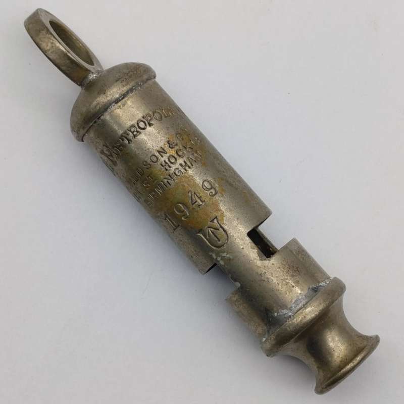 1949 The Metropolitan military whistle by J. Hudson and Co.