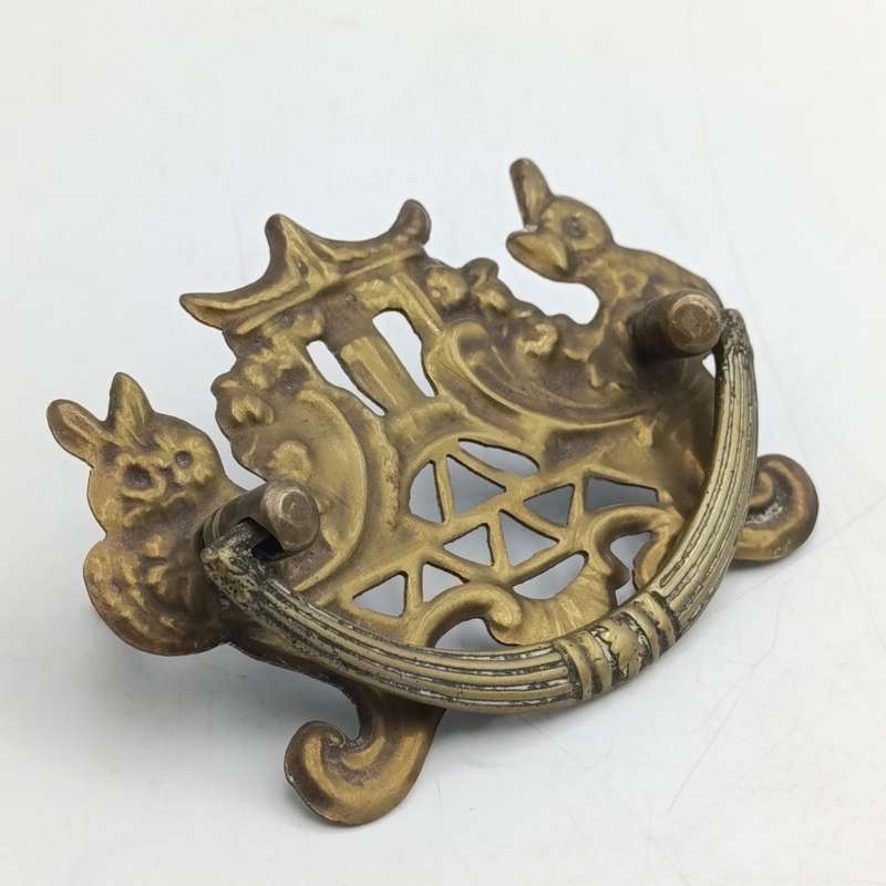 Pair of Vintage brass door handles