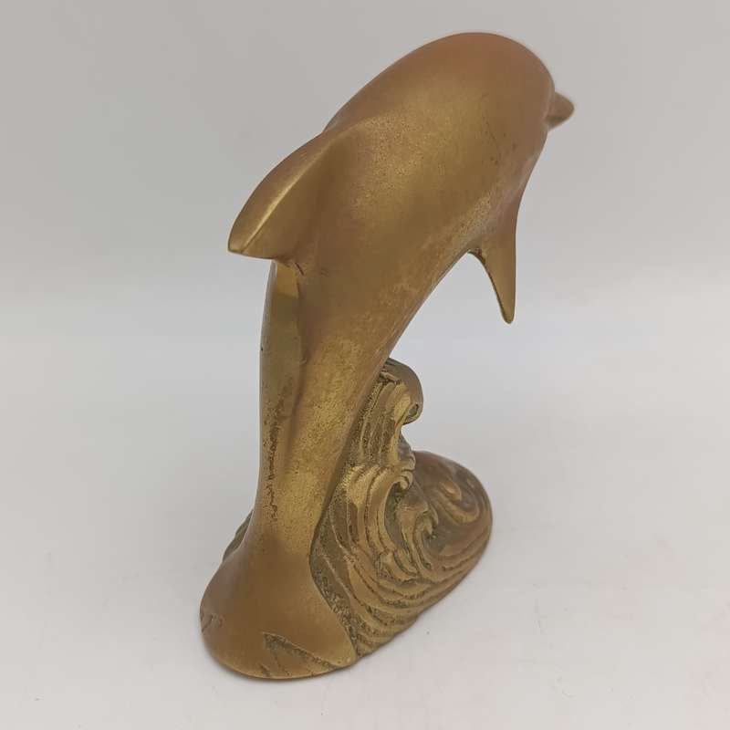 Vintage brass dolphin figurine