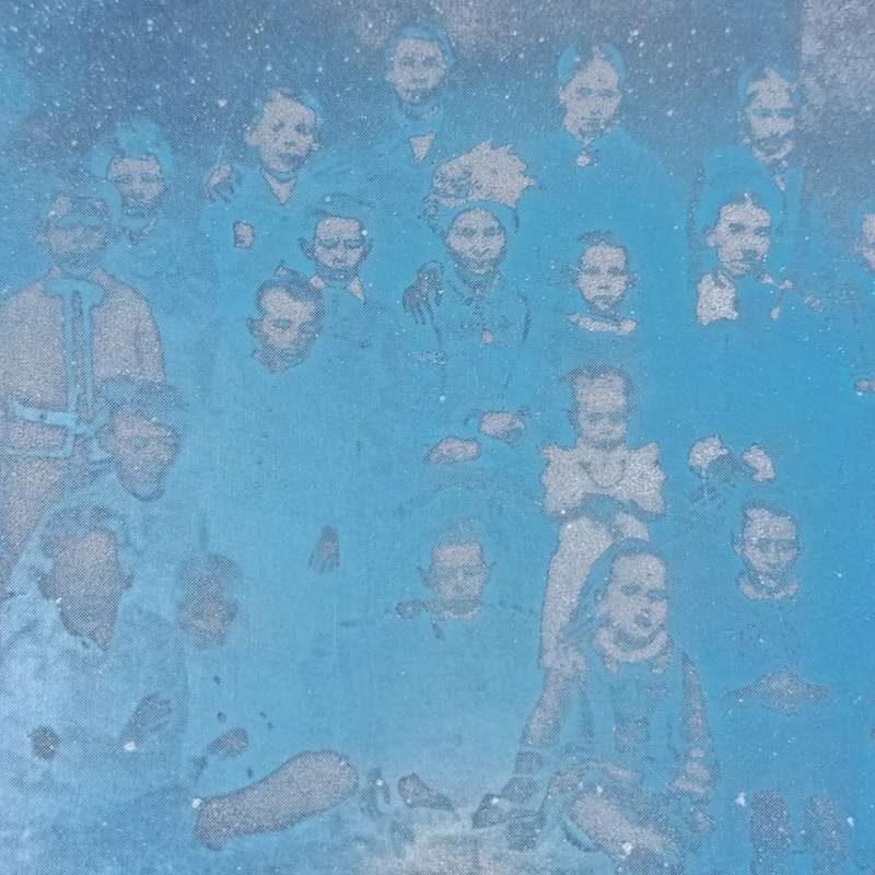 Antique metal photo printing plate