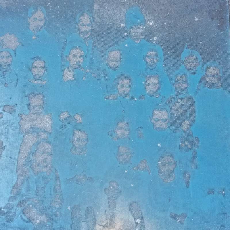 Antique metal photo printing plate