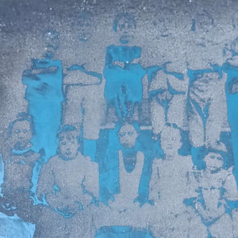 Antique metal photo printing plate